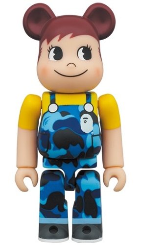 BAPE × ポコちゃん BE@RBRICK 100％ figure, produced by Medicom Toy. Front view.