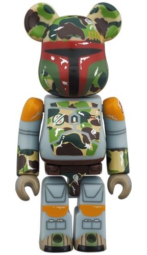 BAPE BOBA FETT BE@RBRICK 100% figure, produced by Medicom Toy. Front view.