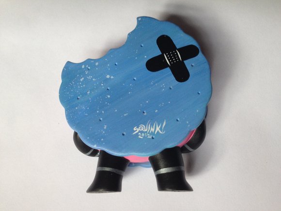 Buster Bolt (aka BiccyBolt) figure by Squink!, produced by Super7. Back view.