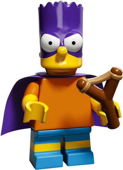 Bartman figure by Matt Groening, produced by Lego. Front view.