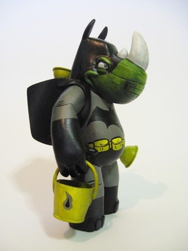 Bat Rumpus figure by Scribe, produced by Cardboard Spaceship. Side view.