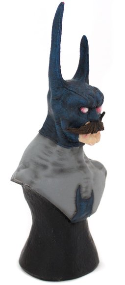 Batmahstache figure by Deth Becomes You. Side view.