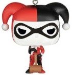 Batman - Harley Quinn Pop! Keychain figure by Dc Comics, produced by Funko. Front view.