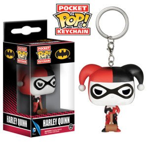 Batman - Harley Quinn Pop! Keychain figure by Dc Comics, produced by Funko. Packaging.