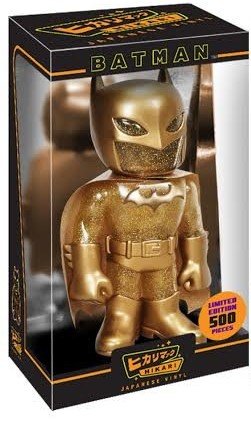 Batman Hikari - Gold Glitter figure by Dc Comics, produced by Funko. Packaging.