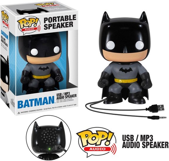 Batman Pop! Vinyl Figure Portable Speaker figure by Dc Comics, produced by Funko. Packaging.