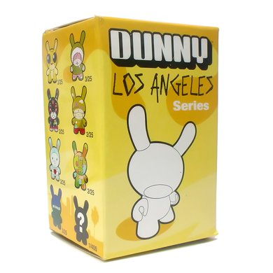 Buff Monster Dunny figure by Buff Monster, produced by Kidrobot. Packaging.