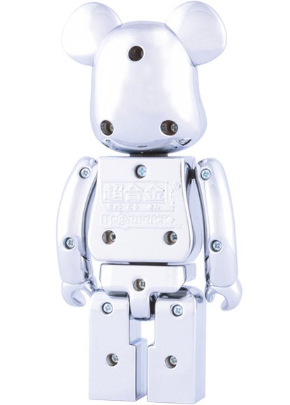 Be@rbrick 200% Chrome figure, produced by Medicom Toy X Bandai. Back view.