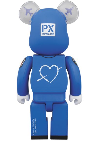 Blue Impulse Be@rbrick 400% figure, produced by Medicom Toy. Back view.