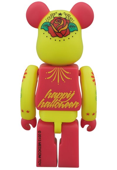 Happy Halloween Be@rbrick 100% figure, produced by Medicom Toy. Back view.