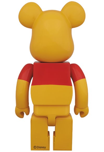 Winnie the Pooh Be@rbrick 400% figure by A. A. Milne, produced by Medicom Toy. Back view.