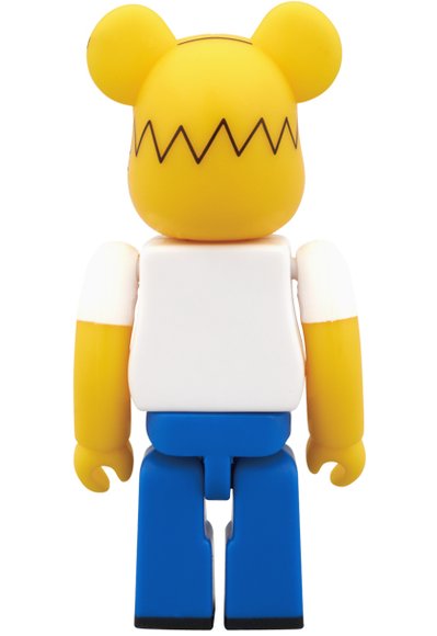 Homer Simpson Be@rbrick 100% figure by Matt Groening, produced by Medicom Toy. Back view.