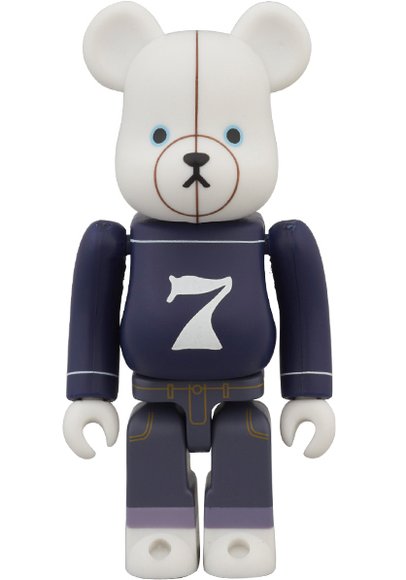 SEVENDAYS=SUNDAY Be@rbrick 100% figure by Psp, produced by Medicom Toy. Front view.