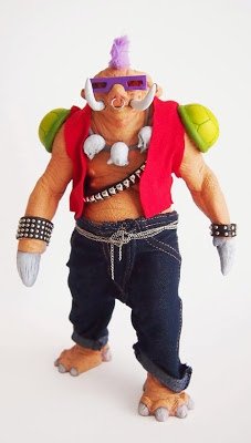 Bebop Behemoth figure by Dolly Oblong. Front view.