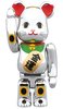 Beckoning cat Silver plating gold luck BE@RBRICK 100%