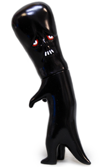 Black Belone Ghost figure by Sunguts, produced by Sunguts. Front view.