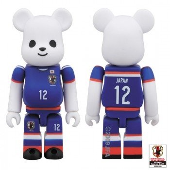 BE@RBRICK Japan National Soccer Team figure by Medicom Toy, produced by Medicom Toy. Back view.