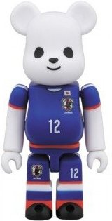 BE@RBRICK Japan National Soccer Team figure by Medicom Toy, produced by Medicom Toy. Front view.