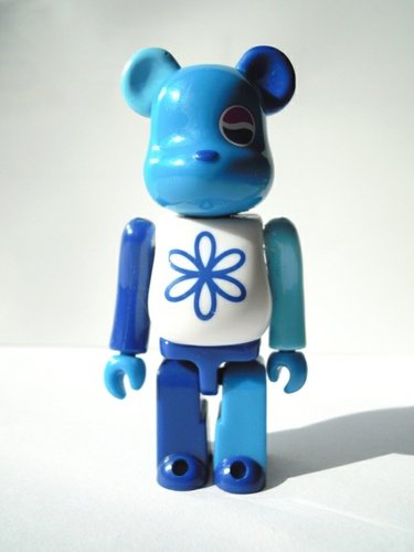 Be@rbrick Pepsi Festival figure by Edison Chen, produced by Medicom Toy. Front view.