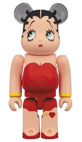 Betty Boop BE@RBRICK 100% figure, produced by Medicom Toy. Front view.