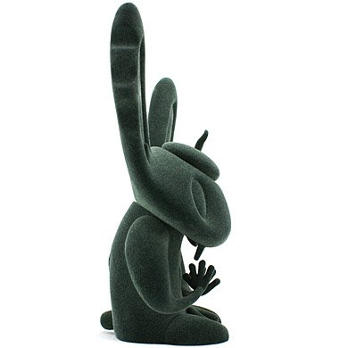 Bunniguru figure by Nathan Jurevicius, produced by Flying Cat. Side view.