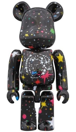 BILLIONAIRE BOYS CLUB STARFIELD BLACK BE@RBRICK 100% figure, produced by Medicom Toy. Front view.