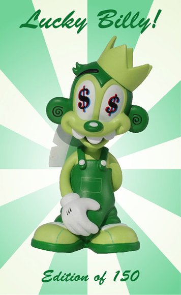 Billy Bananas - Lucky figure by Tristan Eaton, produced by Thunderdog Studios. Front view.