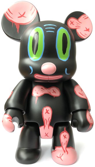 Black Bear OX-OP figure by Gary Baseman, produced by Toy2R. Front view.