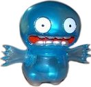 Blue Chupacabra figure by David Horvath, produced by Wonderwall. Front view.
