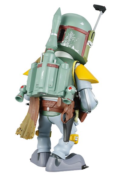 Boba Fett - VCD No.28 figure by H8Graphix, produced by Medicom Toy. Back view.