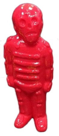 Bones - NYCC 13 - Untouched, Cherry Red figure by Mike Egan, produced by Grody Shogun. Front view.