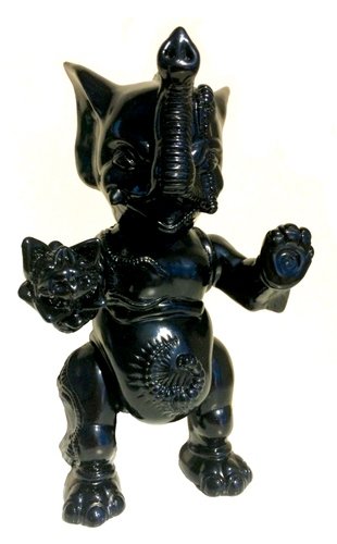 Boss Carrion - Black lucky bag figure by Paul Kaiju, produced by Self Produced. Front view.