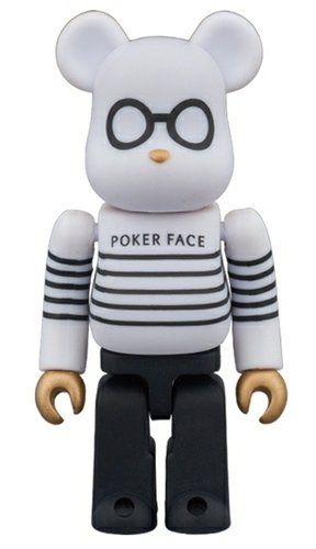BOSTON CLUB POKER FACE Ver. BE@RBRICK figure, produced by Medicom Toy. Front view.