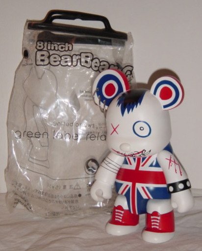 Brit Bear figure by United Arrows, produced by Toy2R. Packaging.