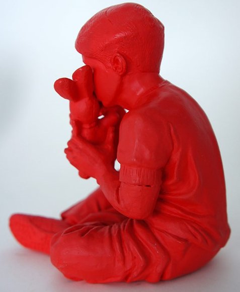 Bunny Boy - Red Version figure by Faile. Side view.