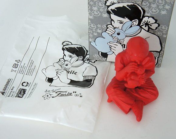 Bunny Boy - Red Version figure by Faile. Packaging.