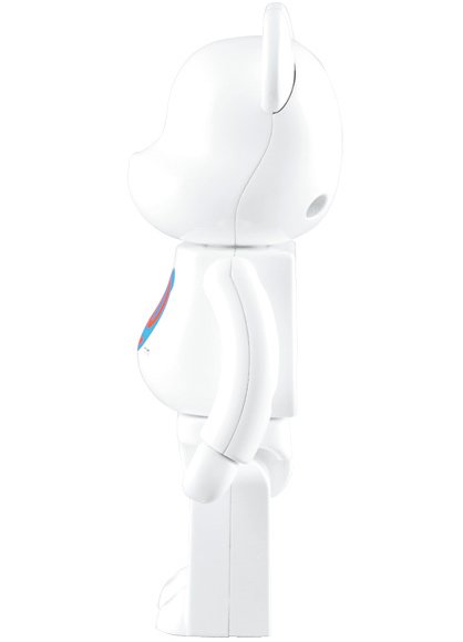 Chogokin Be@rbrick 200% - White figure by Bm! Project, produced by Medicom Toy X Bandai. Side view.