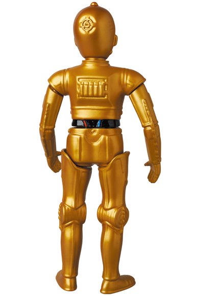 C-3PO Star Wars Vintage Sofubi figure by Lucasfilm Ltd., produced by Medicom Toy. Back view.