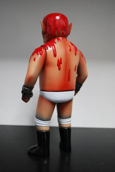 Cannibal Fuckface Rampage Edition figure by Johnny Ryan, produced by Monster Worship. Back view.