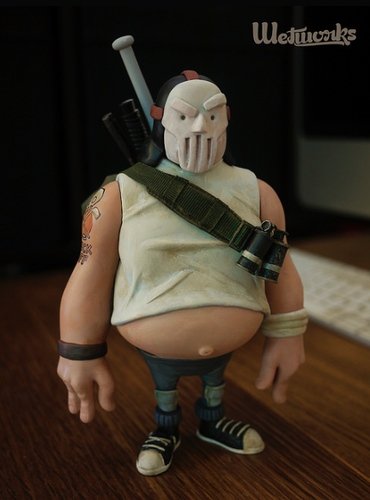Casey Jones figure by Wetworks, produced by Wetworks. Front view.