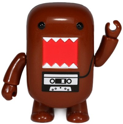 Cassette Walkman Domo Qee figure by Dark Horse Comics, produced by Toy2R. Front view.