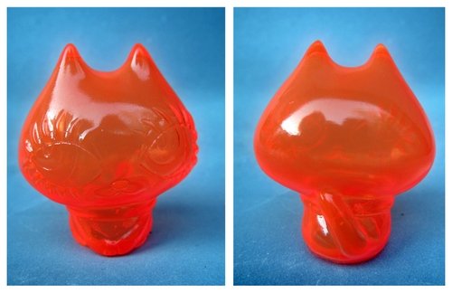 Cat-Clear Orange figure by Devilrobots, produced by Wonderwall. Front view.
