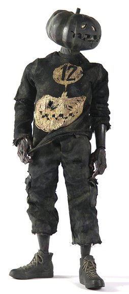 Charkin Zombkin figure by Ashley Wood, produced by Threea. Front view.