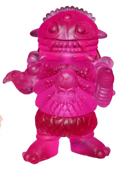 Cheestroyer - Clear Pink figure by Bad Teeth Comics X Double Haunt. Front view.