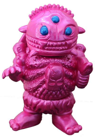 Cheestroyer - Metallic - Pink figure by Bad Teeth Comics X Double Haunt. Front view.
