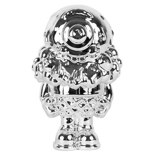 Chrome - Mister Melty figure by Buff Monster. Front view.