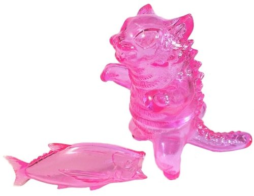Clear Pink Negora figure by Konatsu X Max Toy Co., produced by Max Toy Co.. Front view.