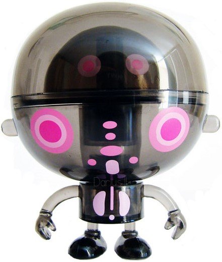 Clearmind Black Rolitoboy figure by Rolito, produced by Toy2R. Front view.