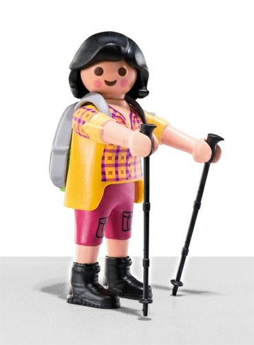Climber figure by Playmobil, produced by Playmobil. Front view.