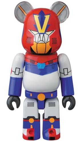 Com-Battler V Voltes S36 Be@rbrick 100% figure by Bandai, produced by Medicom Toy. Front view.